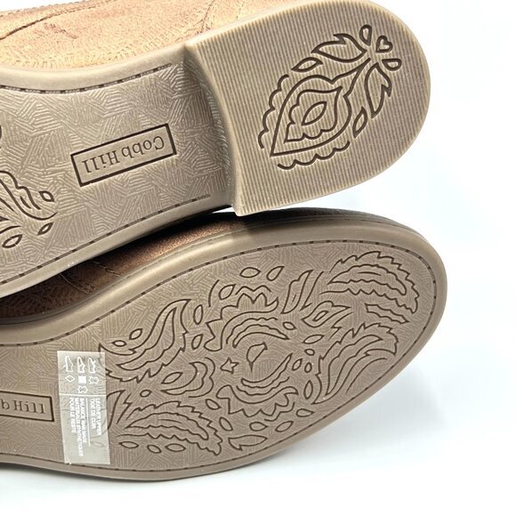 7.5W 7.5 WIDE‎ WIDTH Cobb Hill Womens Crosbie Brown Leather Ankle Boots Booties - Picture 10 of 14